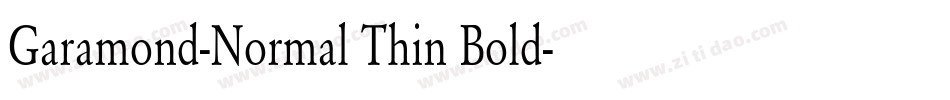 Garamond-Normal Thin Bold字体转换
